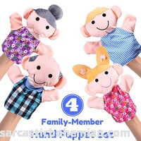 Hand Puppet Set 4 Family Member Premium Quality Big 14” Inch Soft Plush Hand Puppets For Kids Perfect For Storytelling Teaching Preschool Role-Play | Mother Father Son & Daughter B073YKD6T8
